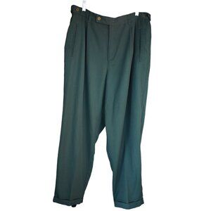 Vintage Woman's Elizabeth High Waist Green Trousers 16